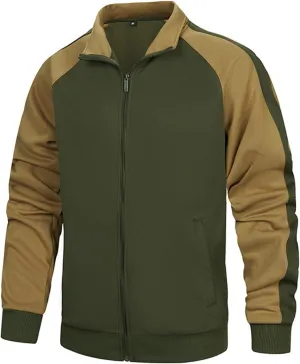 evzosrz Mens Varsity Jackets Zip Up Thick Sherpa Lined Fleece Casual Sweatshirts Color Blocking Windbreaker Stylish Coats
