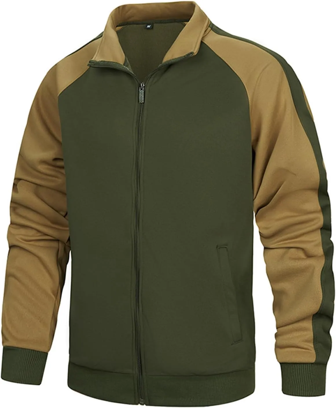 evzosrz Mens Varsity Jackets Zip Up Thick Sherpa Lined Fleece Casual Sweatshirts Color Blocking Windbreaker Stylish Coats