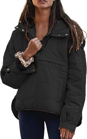 Fall Coats for Women 2023 Quilted Down Jacket Lightweight Puffer Jackets Dolman Sleeve Casual Padded Coat with Pockets