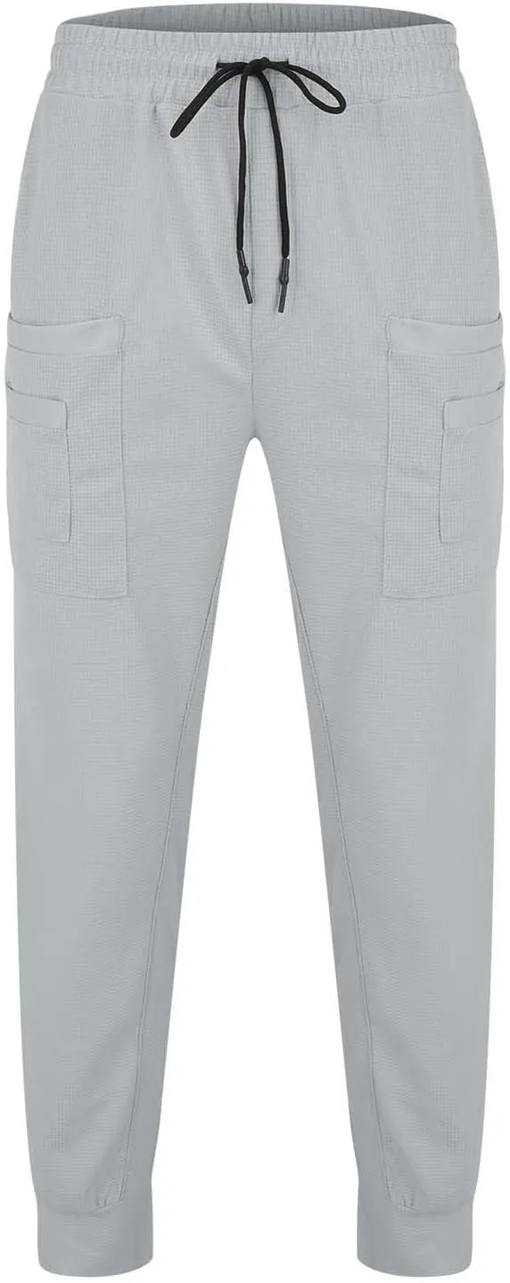 GIERIDUC Mens Stretch Waist Cargo Pants Corduroy Trousers Mens Slim Fit Straight Fit Corduroy Pants Men's Cotton Linen Pants