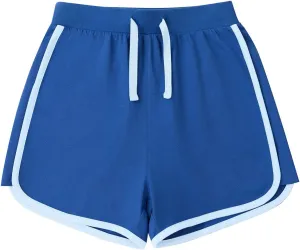 Girls Active Cotton Shorts Summer Running Athletic Elastic Waist Sweat Shorts Workout Gym Short for Girl