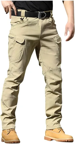 GOFULY Mens Cargo Pants Big and Tall Multi Pockets Work Pants Relaxed Fit Ripstop Stretch Hunting Pants Tactical Trousers