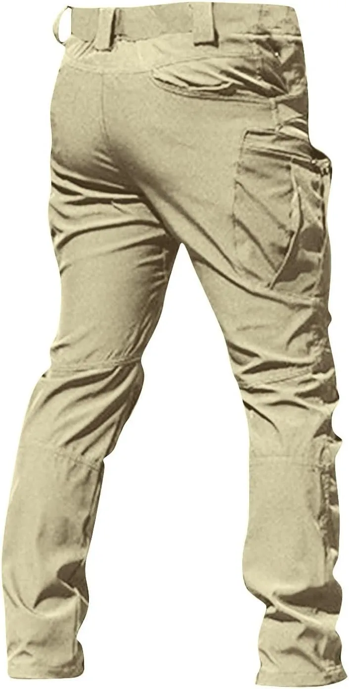 GOFULY Mens Cargo Pants Big and Tall Multi Pockets Work Pants Relaxed Fit Ripstop Stretch Hunting Pants Tactical Trousers