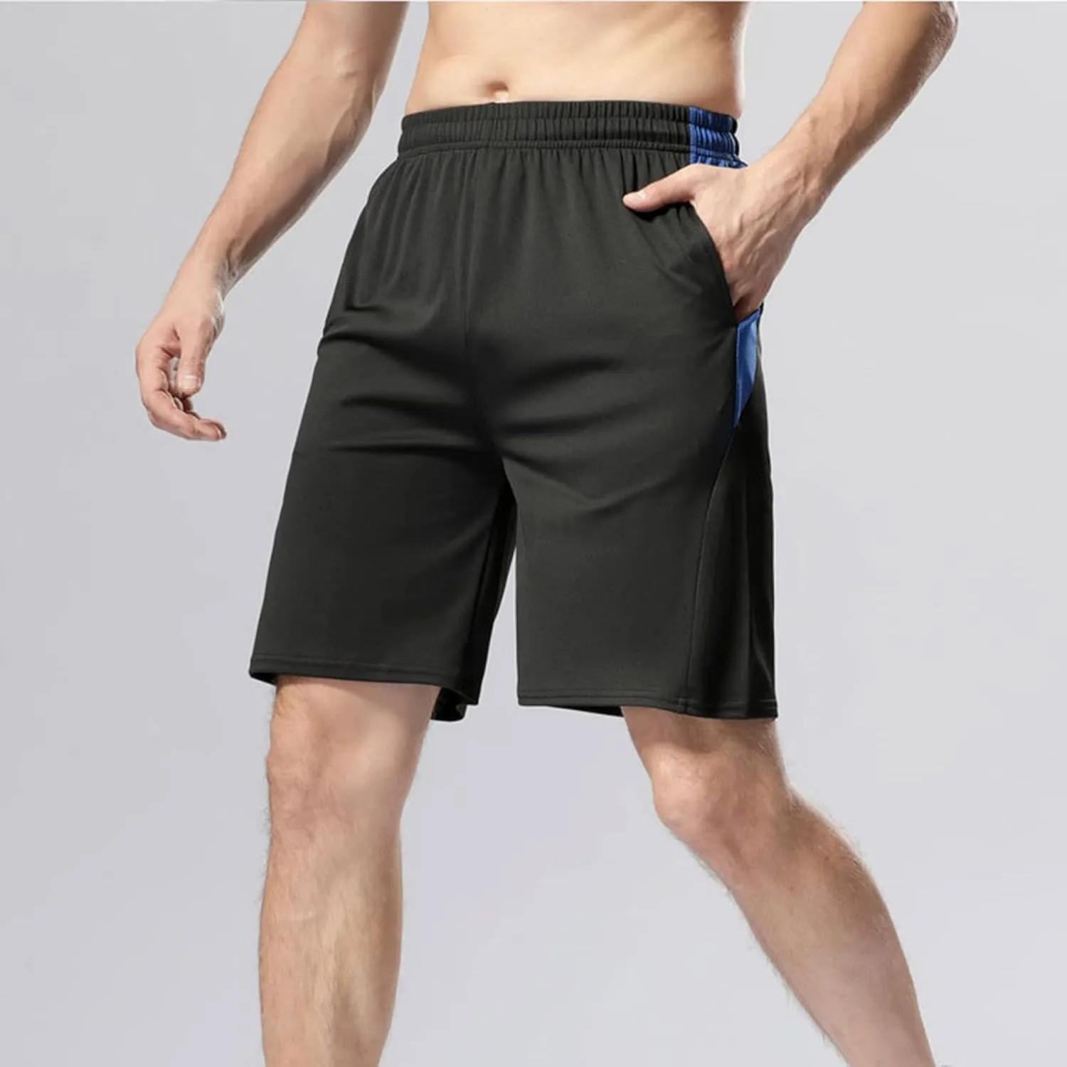 GOKKILRW Mens Athletic Shorts Running Mens Soccer Shorts 9" Mesh Basketball Shorts Active Gym Shorts with Pockets Lightweight