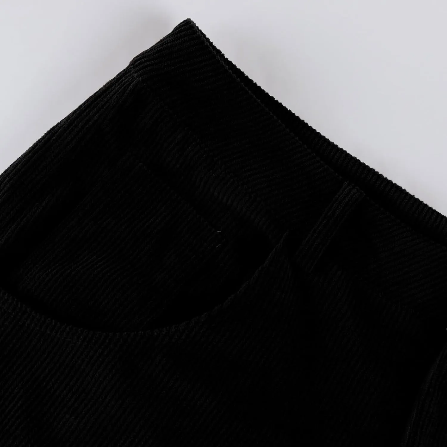 Gumipy Womens Corduroy Pants Casual Elastic Mid Rise Barrel Pants Baggy Wide Leg Pants Trendy Cropped Pants with Pockets