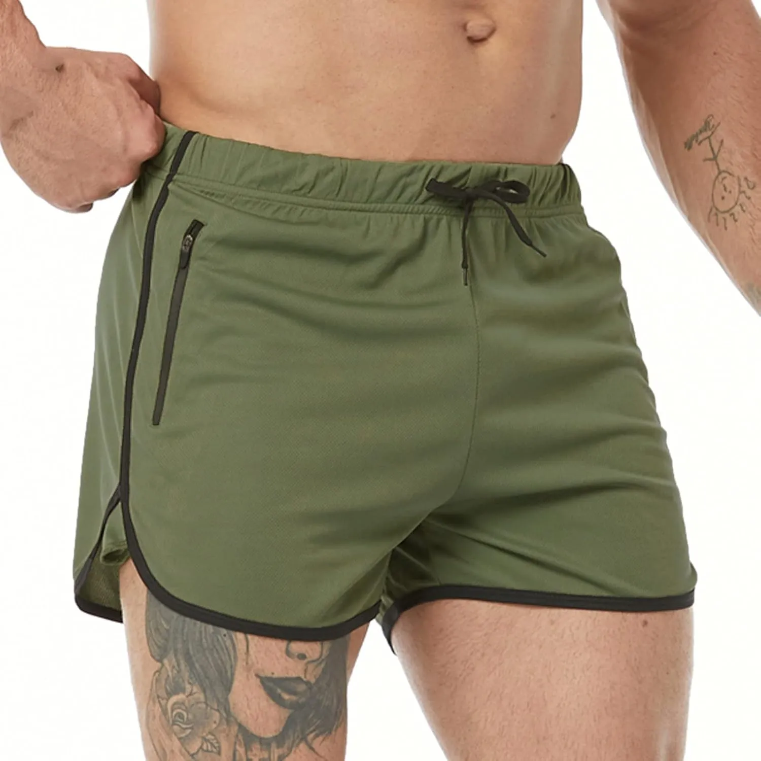 Gym Shorts Men, Men's 2 in 1 Running Shorts 3" Quick Dry Bodybuilding Weightlifting Athletic Workout Shorts for Men