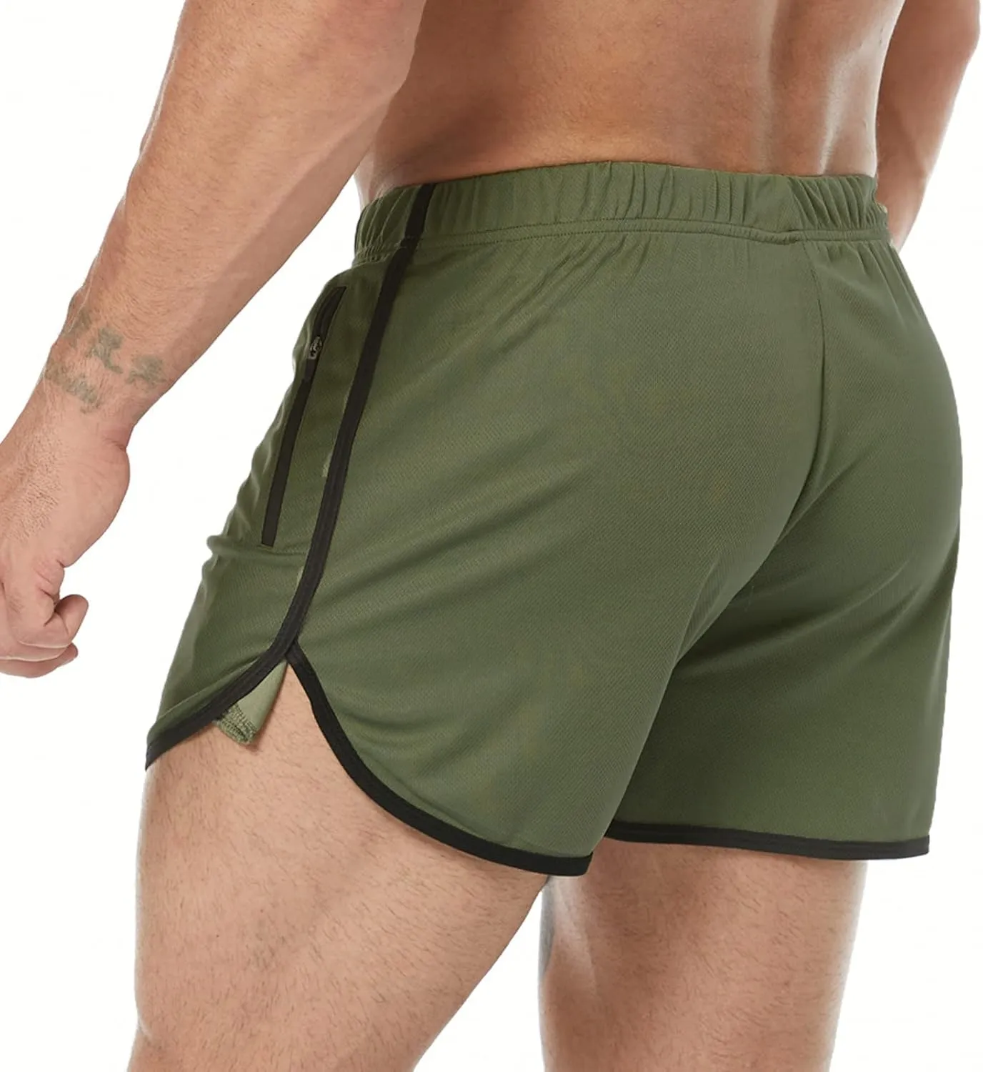 Gym Shorts Men, Men's 2 in 1 Running Shorts 3" Quick Dry Bodybuilding Weightlifting Athletic Workout Shorts for Men