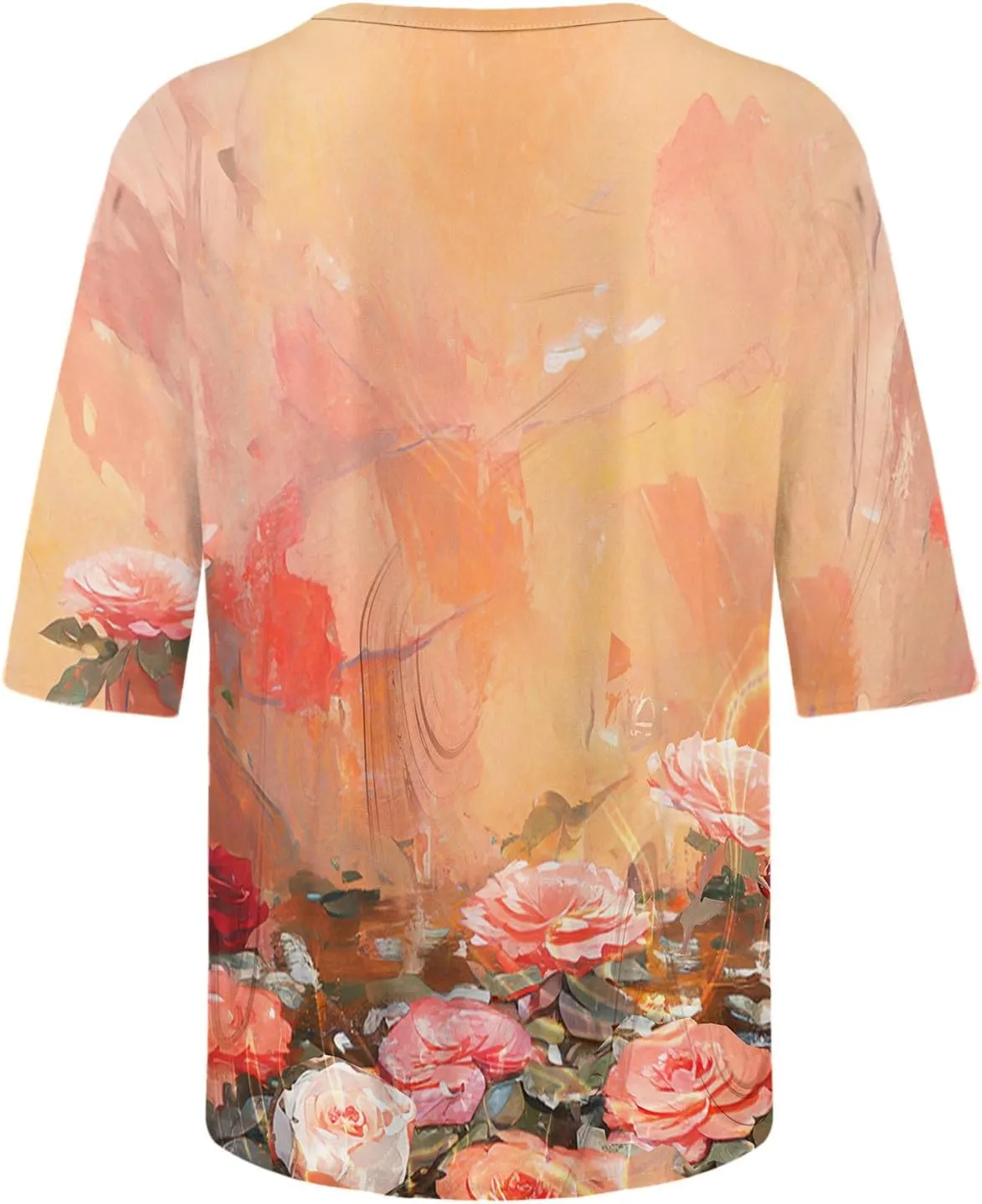 Half Short Sleeve Tops for Women 2025 Summer Vintage Graphic Tees Casual Loose Fit Basic Womens Tshirts Tunic Blouse