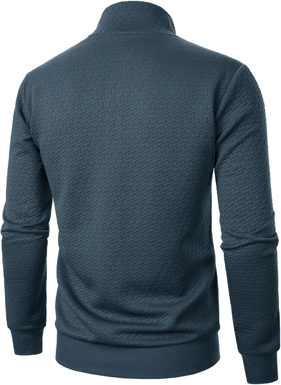 Henlley Shirts for Men Fashion Casual Solid Color Zippered Jacket Top Mens Jacket Mens Long Sleeve Tee Shirts Fall