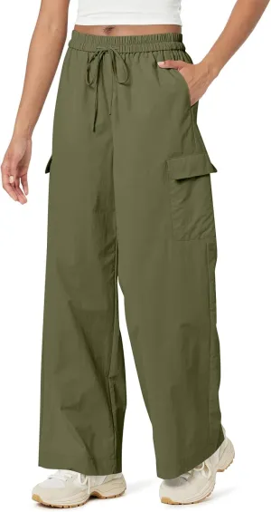 High Waisted Cargo Pants Women Y2K Drawstring Baggy Trendy Trousers with Pockets Casual Sweatpants Streetwear