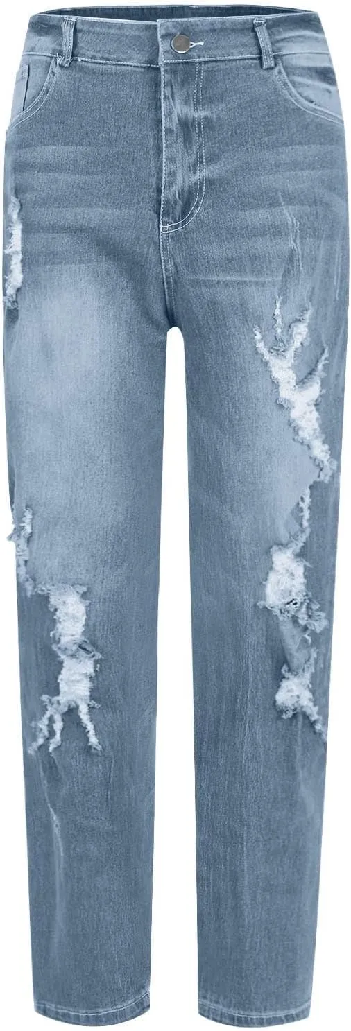 High Waisted Stretch Skinny Jeans Pant for Women High Rise Slimming Tapered Jeggings Denim Trousers Tall Work Pants