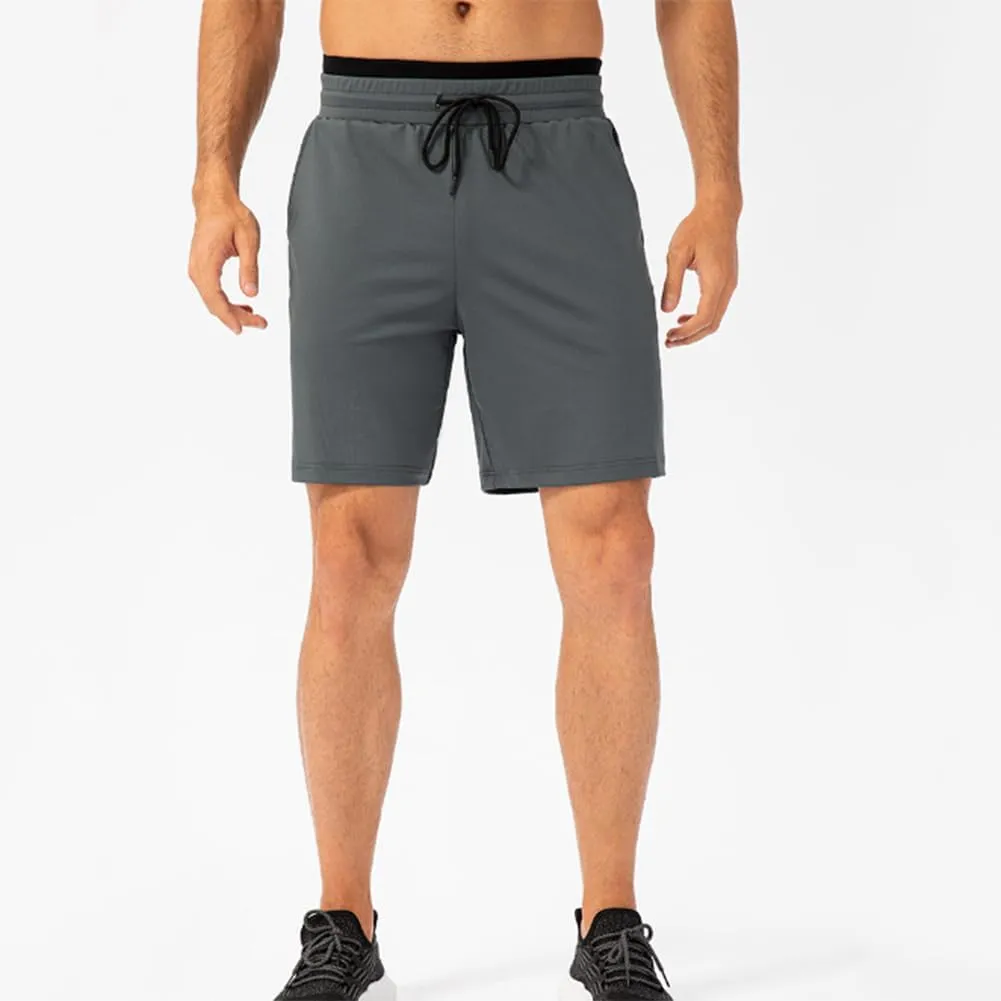 HSQSMWJ Men Elastic Waist Jogger Sweat Shorts Quick Dry Gym Running