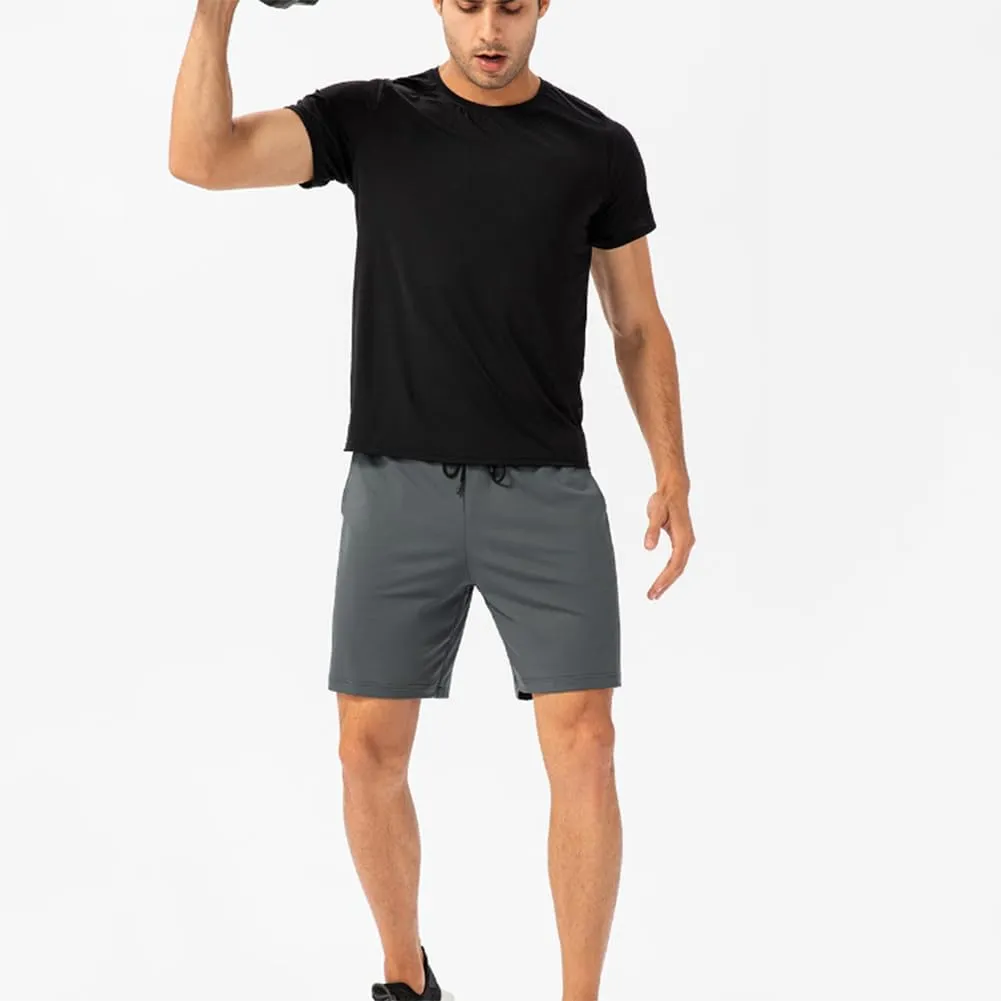 HSQSMWJ Men Elastic Waist Jogger Sweat Shorts Quick Dry Gym Running