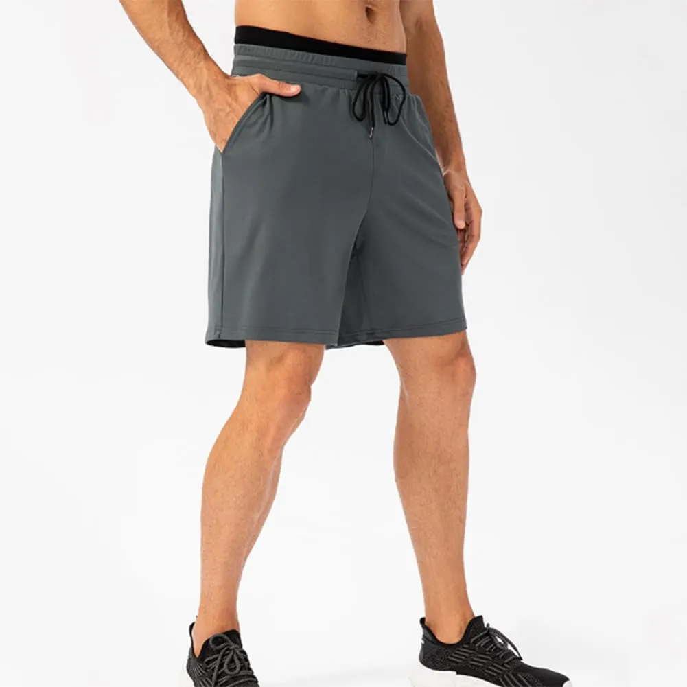 HSQSMWJ Men Elastic Waist Jogger Sweat Shorts Quick Dry Gym Running