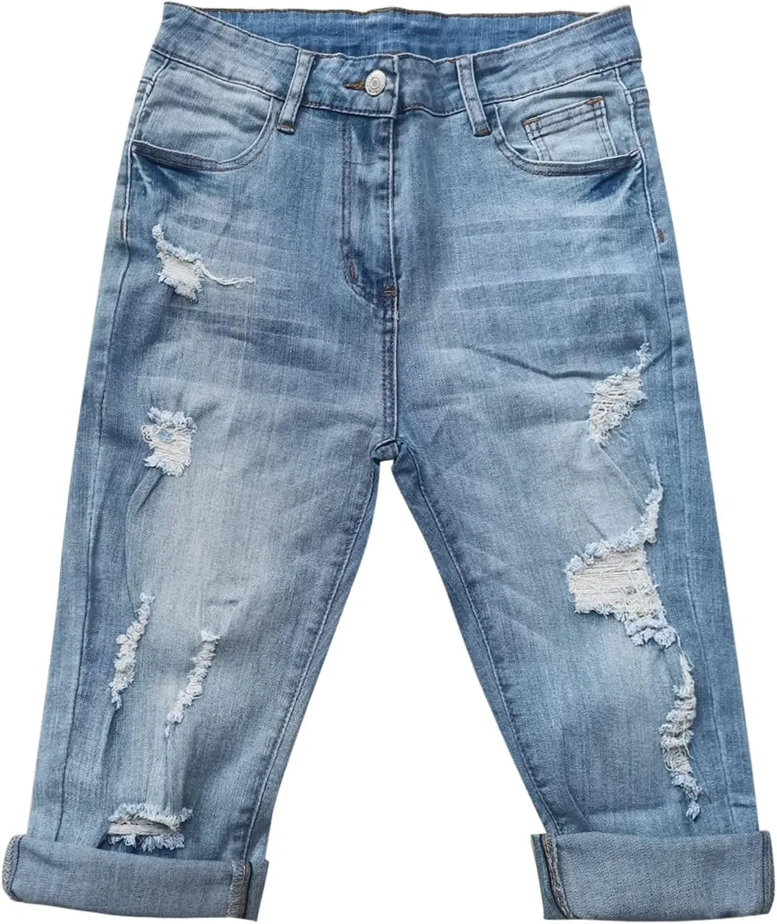 Jean Shorts Womens Distressed Ripped Jeanshorts 2024 Casual High Waisted Denim Shorts Summer Jeans Baggy Jean Shorts