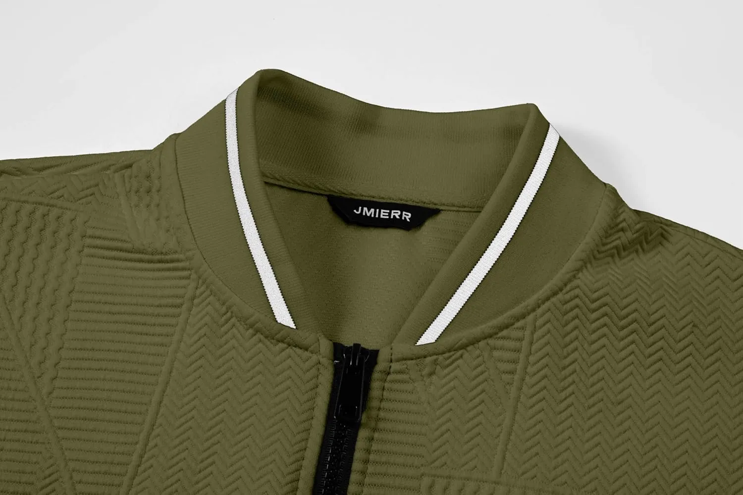 JMIERR Mens Casual Jacquard Bomber Jackets Color-Block Lightweight Varsity Jacket Fashion Zipper Coat with Pockets