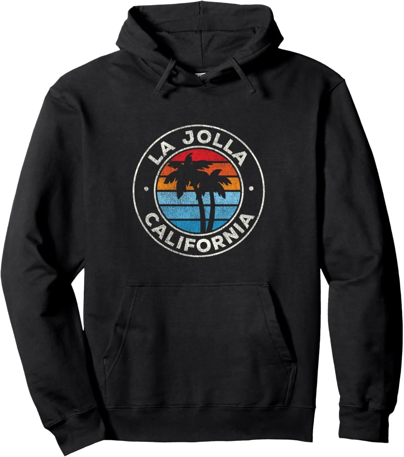 La Jolla California CA Vintage Graphic Retro 70s Pullover Hoodie