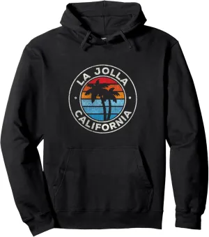 La Jolla California CA Vintage Graphic Retro 70s Pullover Hoodie