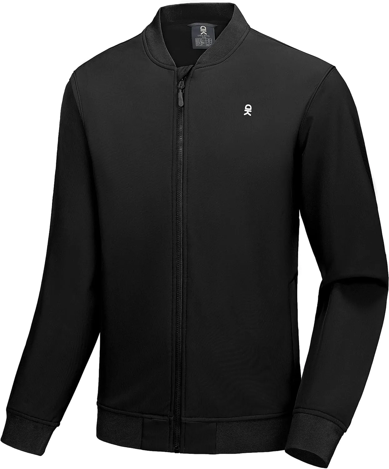 Little Donkey Andy Men's Fleece Bomber Jacket Lightweight Softshell Windbreaker Jacket Casual Spring Fall Coat