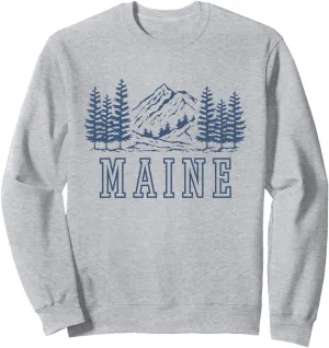 Maine Vintage Mountain Graphic Sweatshirt