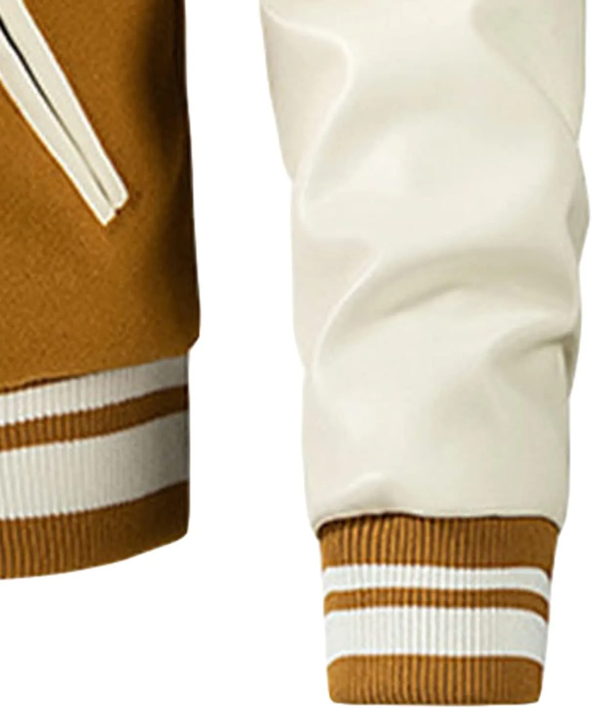 Maiyifu-GJ Men's Varsity Jackets Casual Fleece Spring Fall Baseball Jacket Slim Fit Long Sleeve Cotton Bomber Jacket