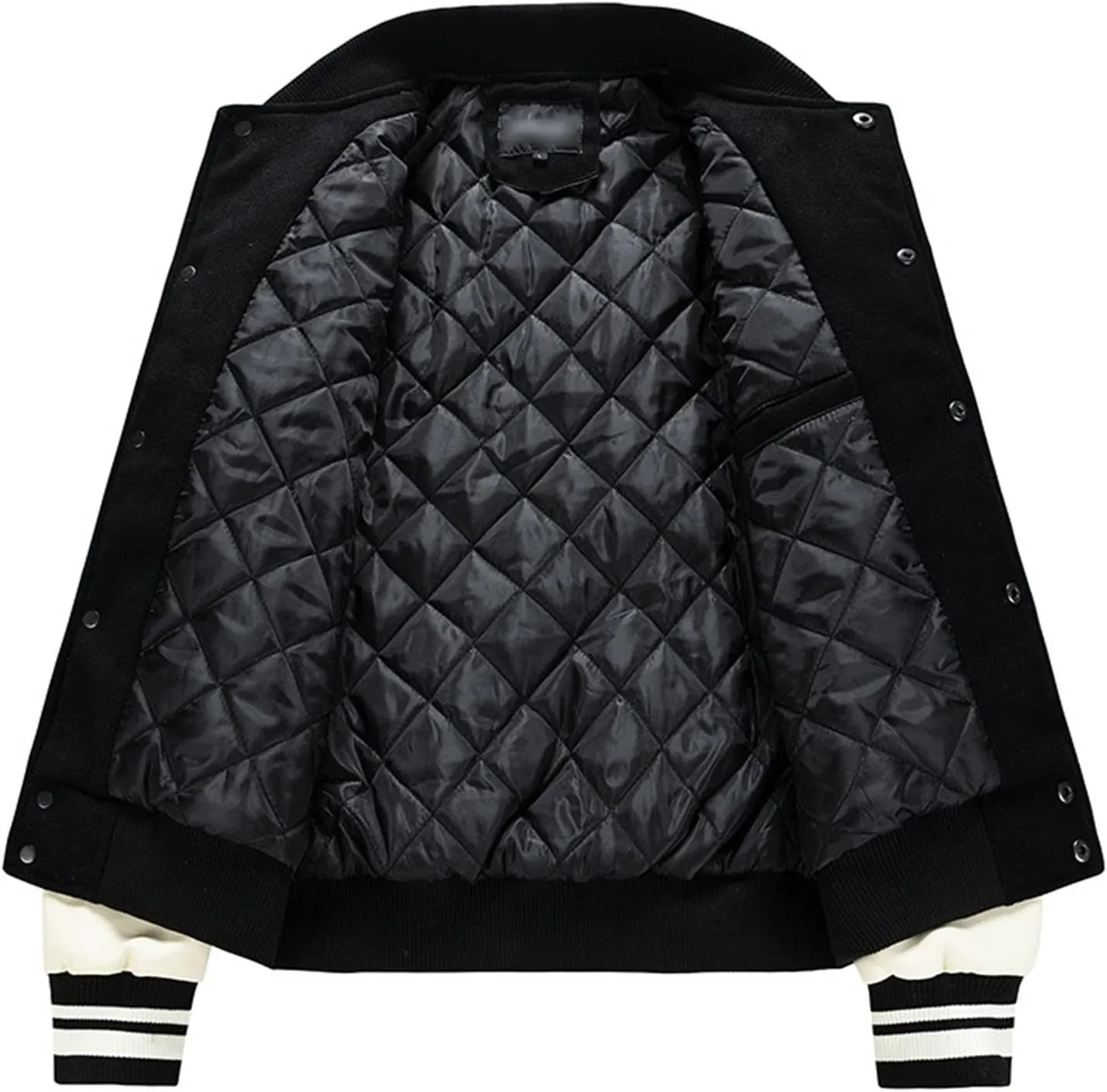Maiyifu-GJ Men's Varsity Jackets Casual Fleece Spring Fall Baseball Jacket Slim Fit Long Sleeve Cotton Bomber Jacket
