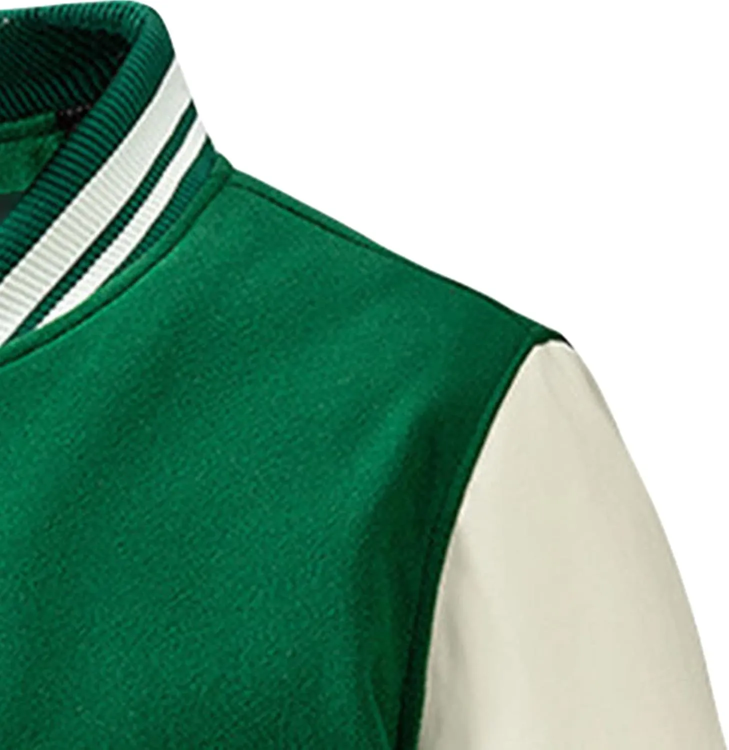 Maiyifu-GJ Men's Varsity Jackets Casual Fleece Spring Fall Baseball Jacket Slim Fit Long Sleeve Cotton Bomber Jacket