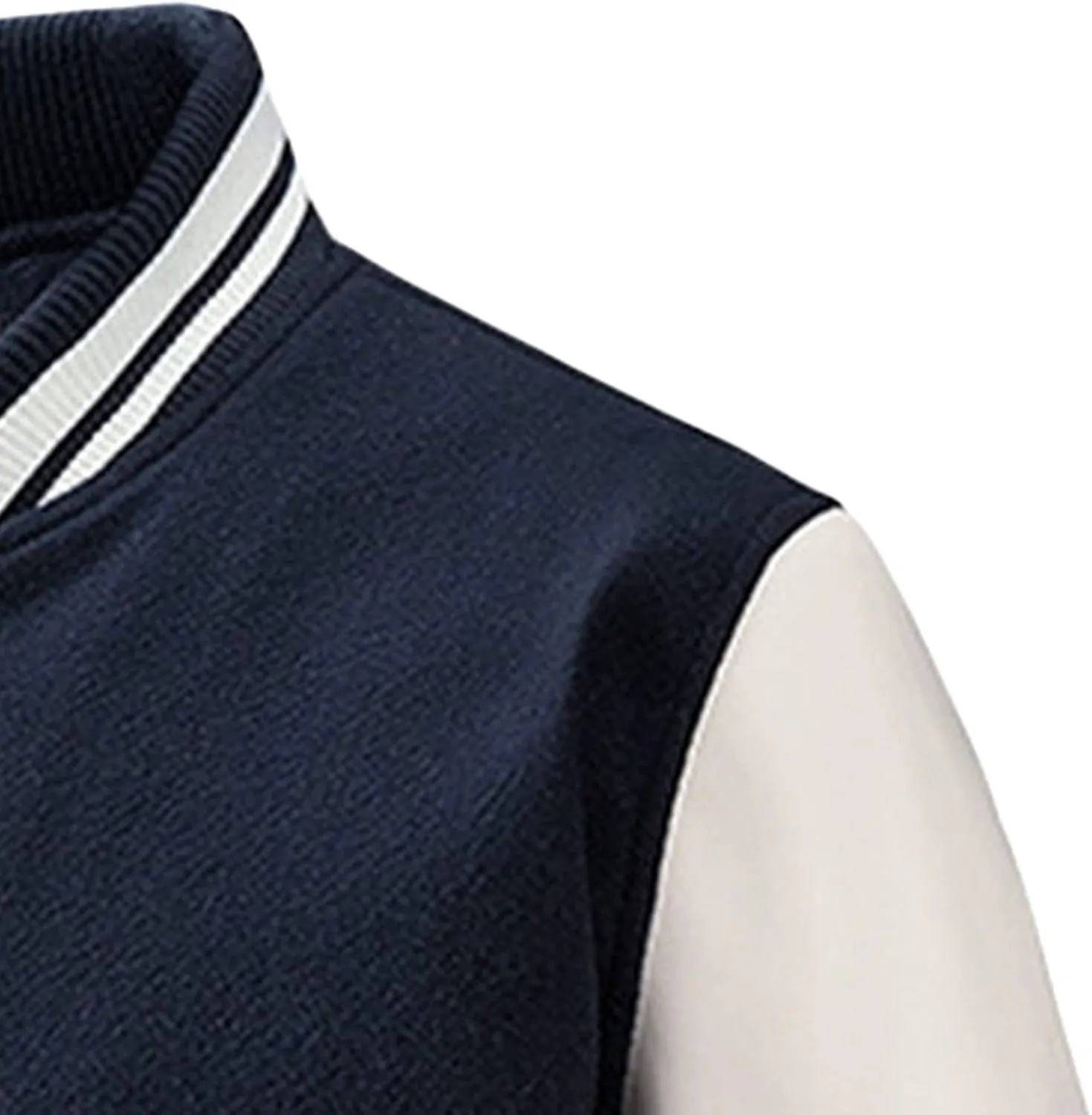 Maiyifu-GJ Men's Varsity Jackets Casual Fleece Spring Fall Baseball Jacket Slim Fit Long Sleeve Cotton Bomber Jacket