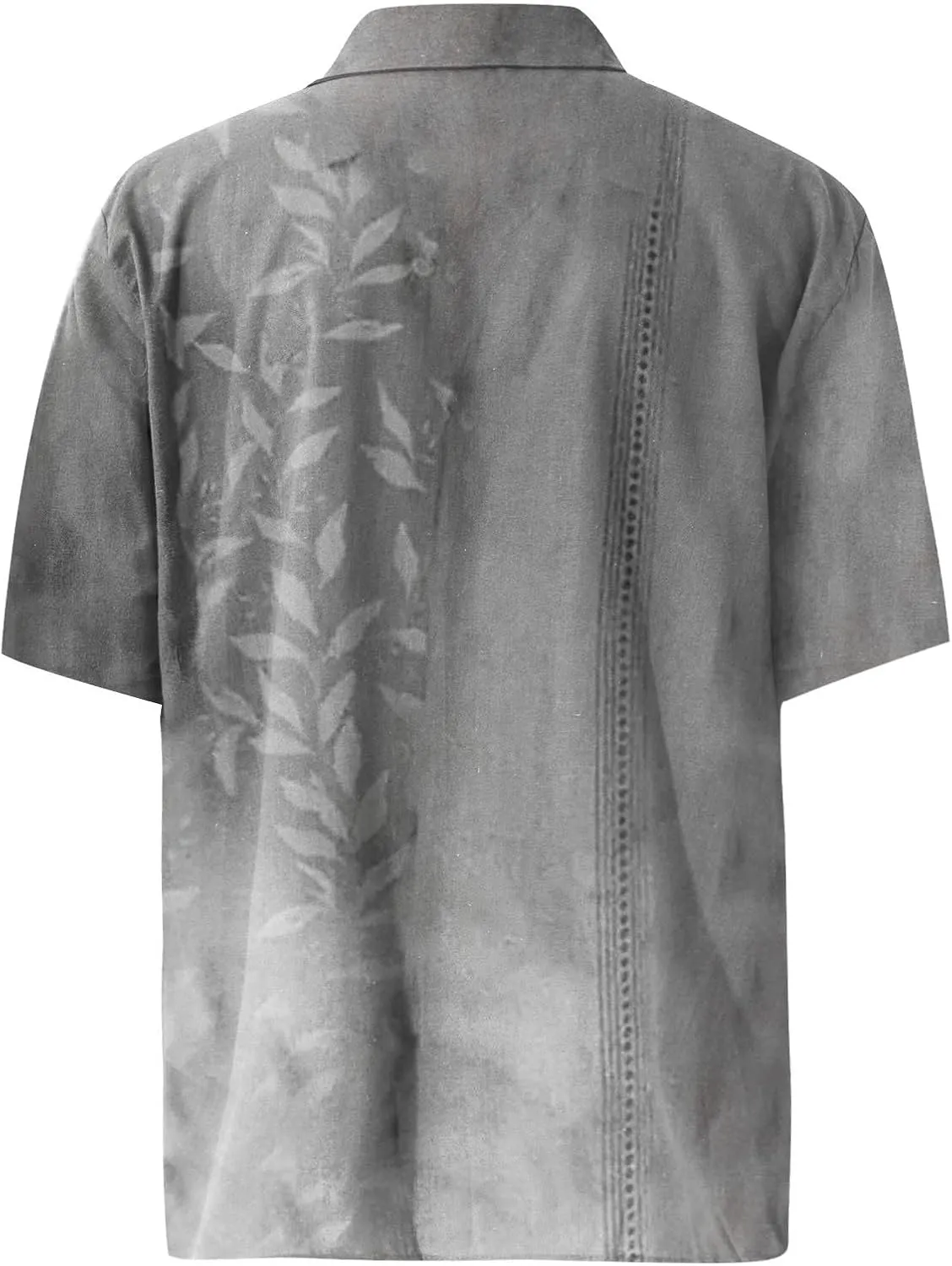 Men Hawaiian Button Down Shirt Short Sleeve Collared Neck Beach Summer Tee Casual Regular Fit Untucked Dress Shirt