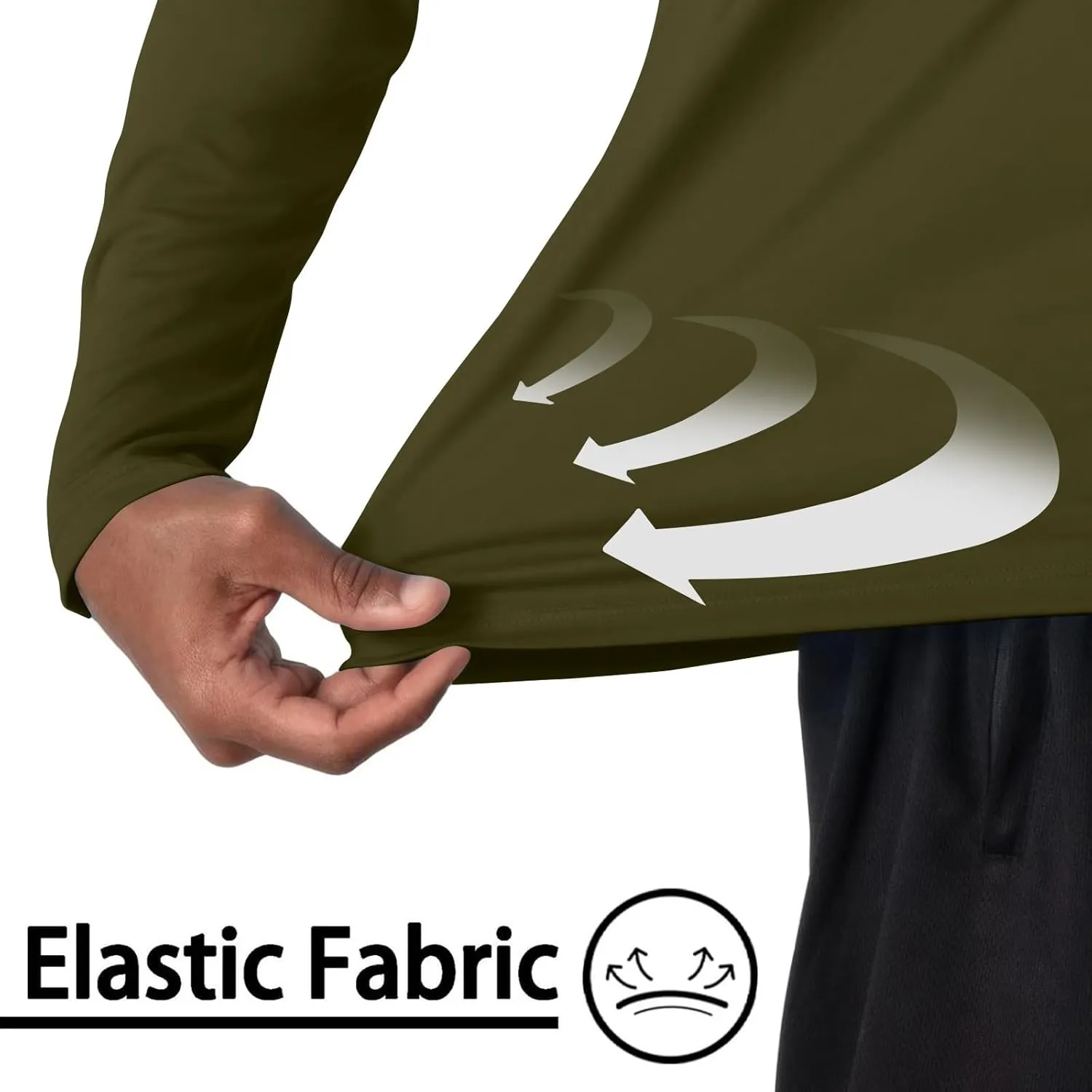 Men UPF 50  Sun Protection Hoodie Shirt Summer Long Sleeve UV SPF Quick Dry Hood T-Shirt Rash Guard Fishing Outdoor