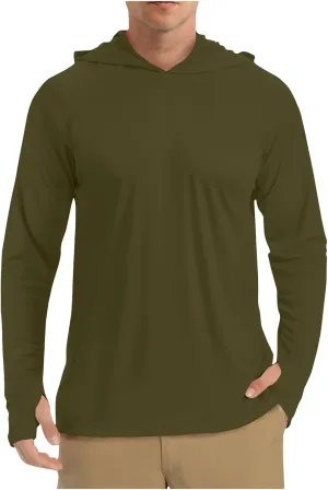 Men UPF 50  Sun Protection Hoodie Shirt Summer Long Sleeve UV SPF Quick Dry Hood T-Shirt Rash Guard Fishing Outdoor