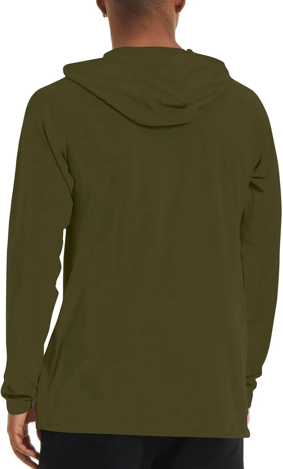 Men UPF 50  Sun Protection Hoodie Shirt Summer Long Sleeve UV SPF Quick Dry Hood T-Shirt Rash Guard Fishing Outdoor