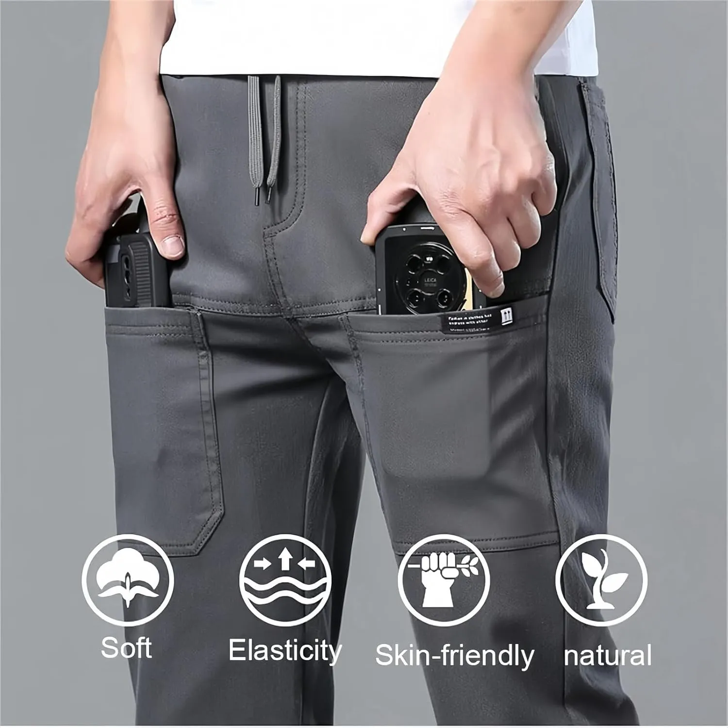 Mencomfy Cargo Pants, Multipants - High Stretch Multi-Pocket Durable Cargo Pants Men's