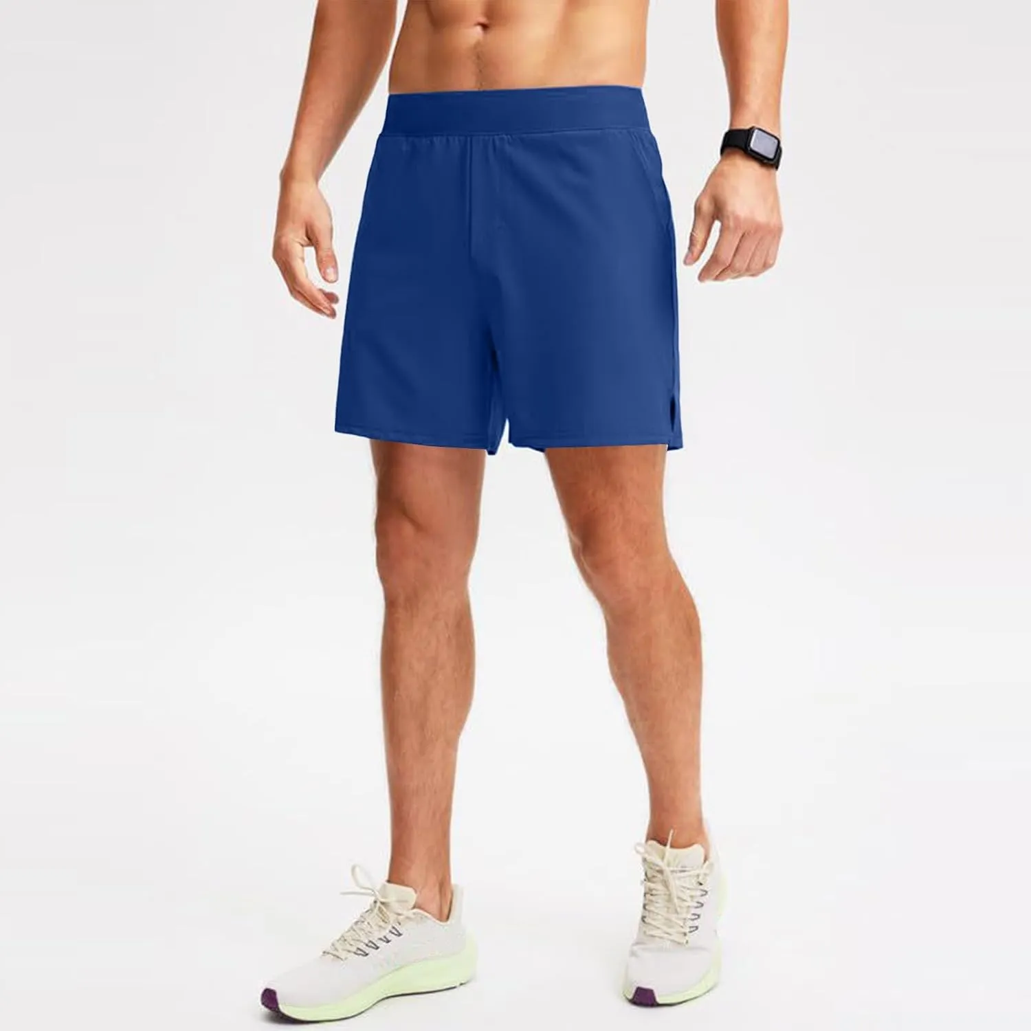 Mens Athletic Running Shorts Classic Stretch Waist Drawstring Quick Dry Work Short Pants Outdoor Gym Workout Shorts