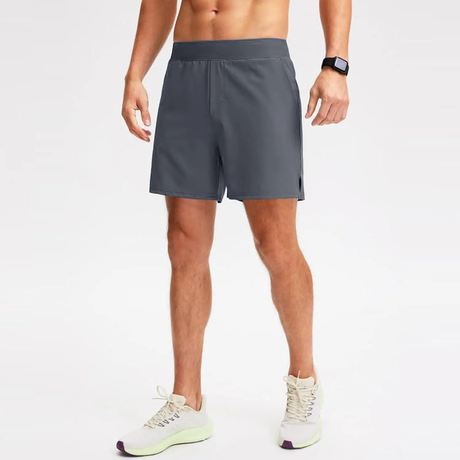 Mens Athletic Running Shorts Classic Stretch Waist Drawstring Quick Dry Work Short Pants Outdoor Gym Workout Shorts