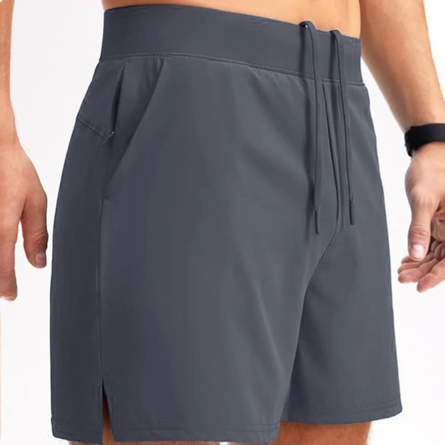 Mens Athletic Running Shorts Classic Stretch Waist Drawstring Quick Dry Work Short Pants Outdoor Gym Workout Shorts
