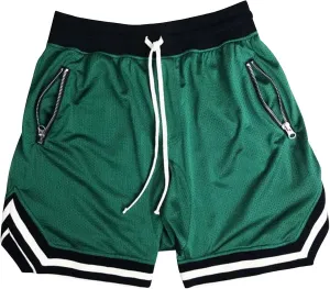 Men's Basketball Shorts with Zipper Pockets Lightweight Quick Dry Mesh Athletic Running Sweat Shorts Drawstring