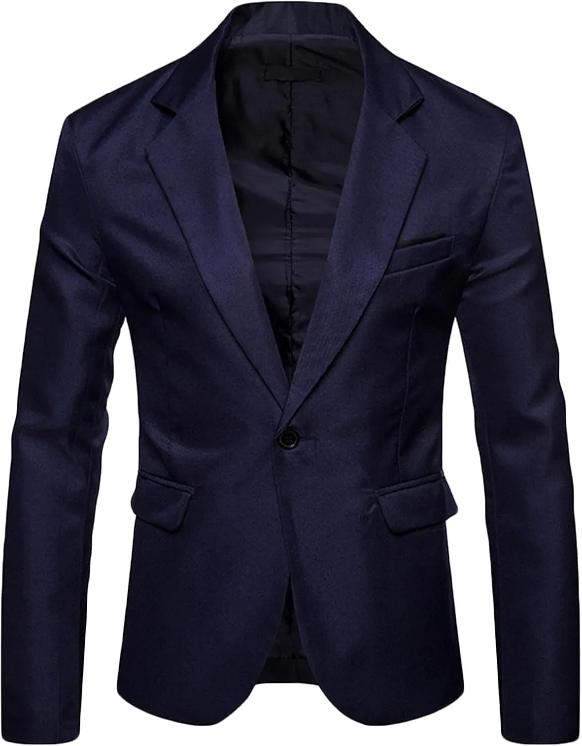 Mens Blazer Casual Slim Fit Suit Jacket One Button Lightweight Notched Lapel Business Jackets Men's Sport Coats & Blazers