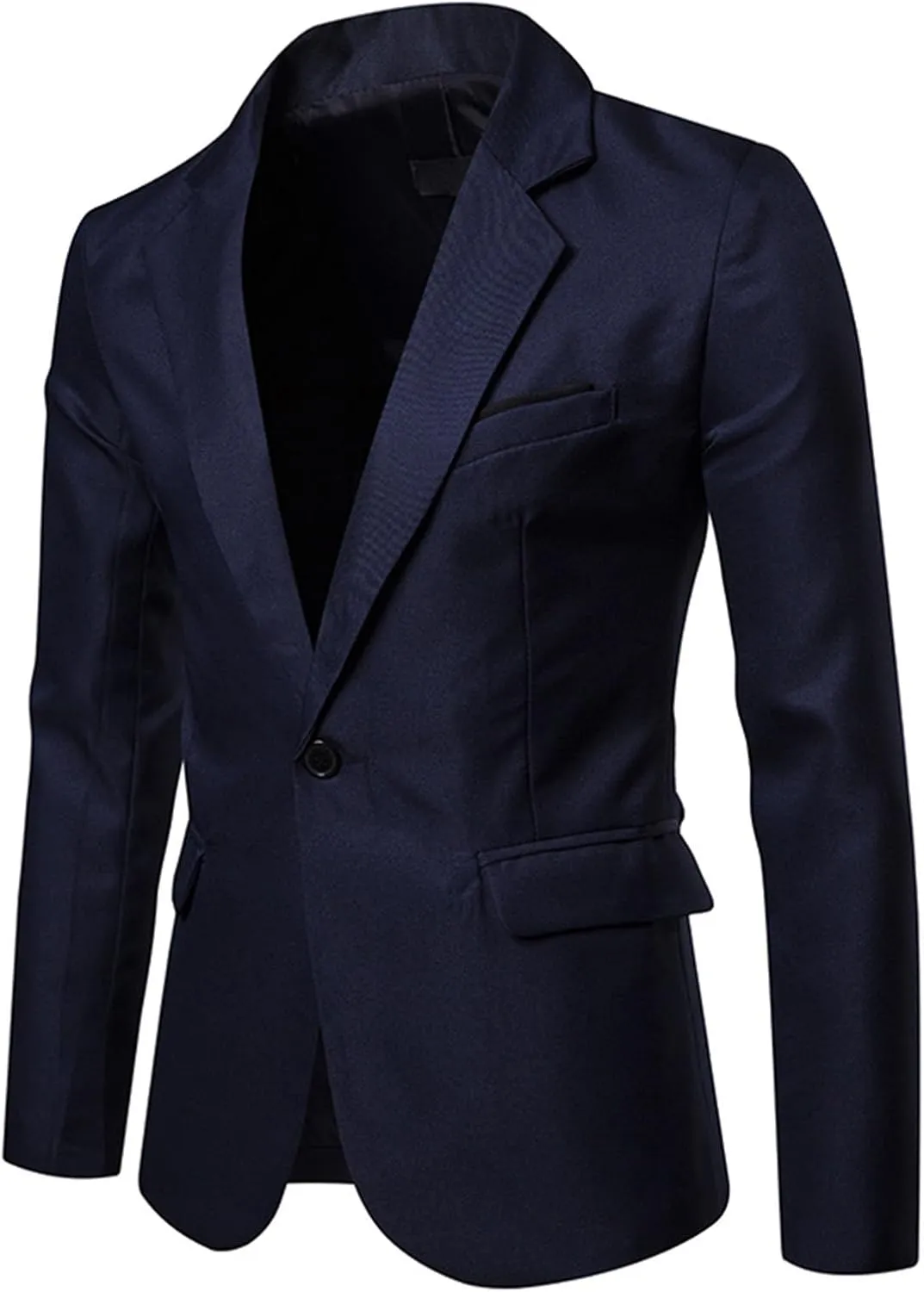 Mens Blazer Casual Slim Fit Suit Jacket One Button Lightweight Notched Lapel Business Jackets Men's Sport Coats & Blazers