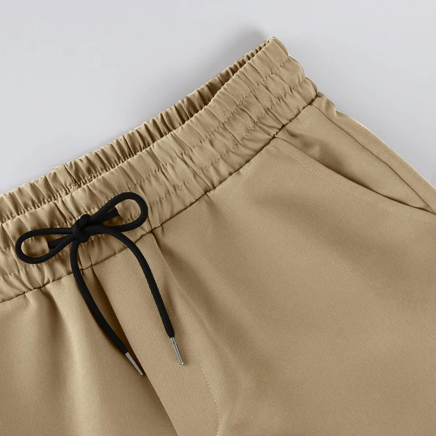 Mens Cargo Joggers Slim Fit Drawstring Waist Hiking Pants Lightweight Outdoor Tapered Leg Joggers with Pockets