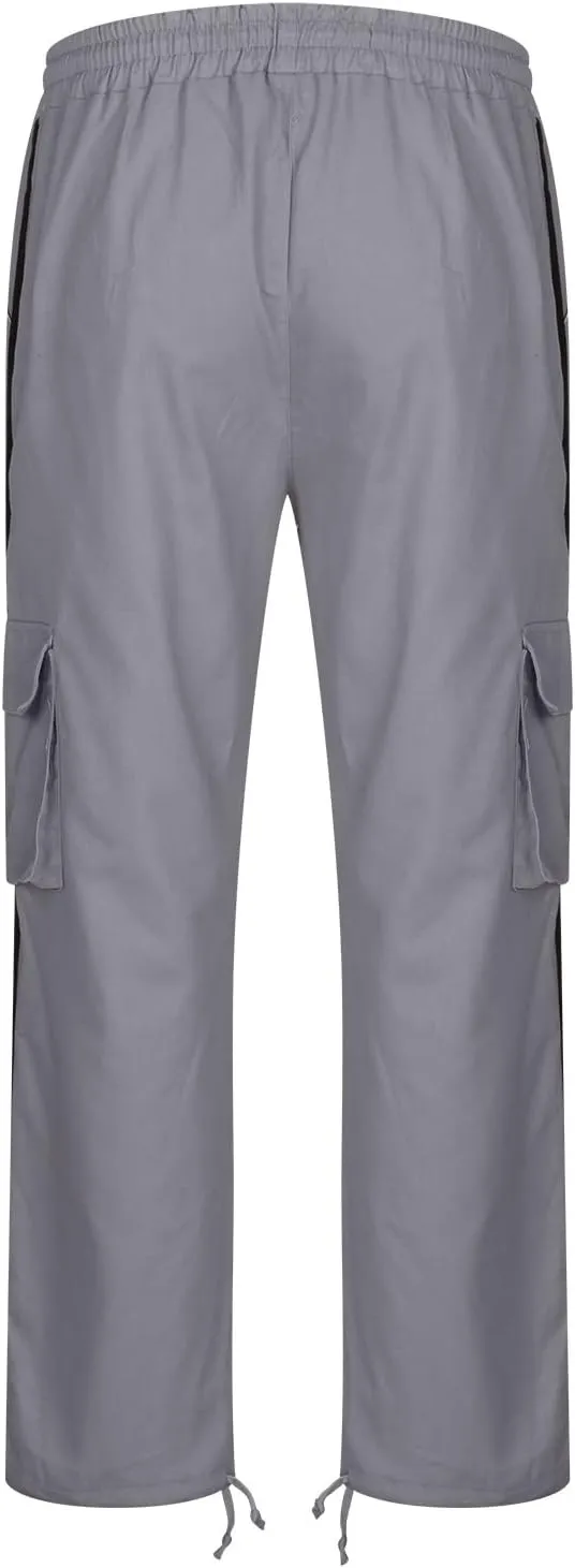 Mens Cargo Pants Baggy Black Cargo Pants Men Big and Tall Cargo Pants for Men Trendy Straight Leg Trouser Multiple Pockets