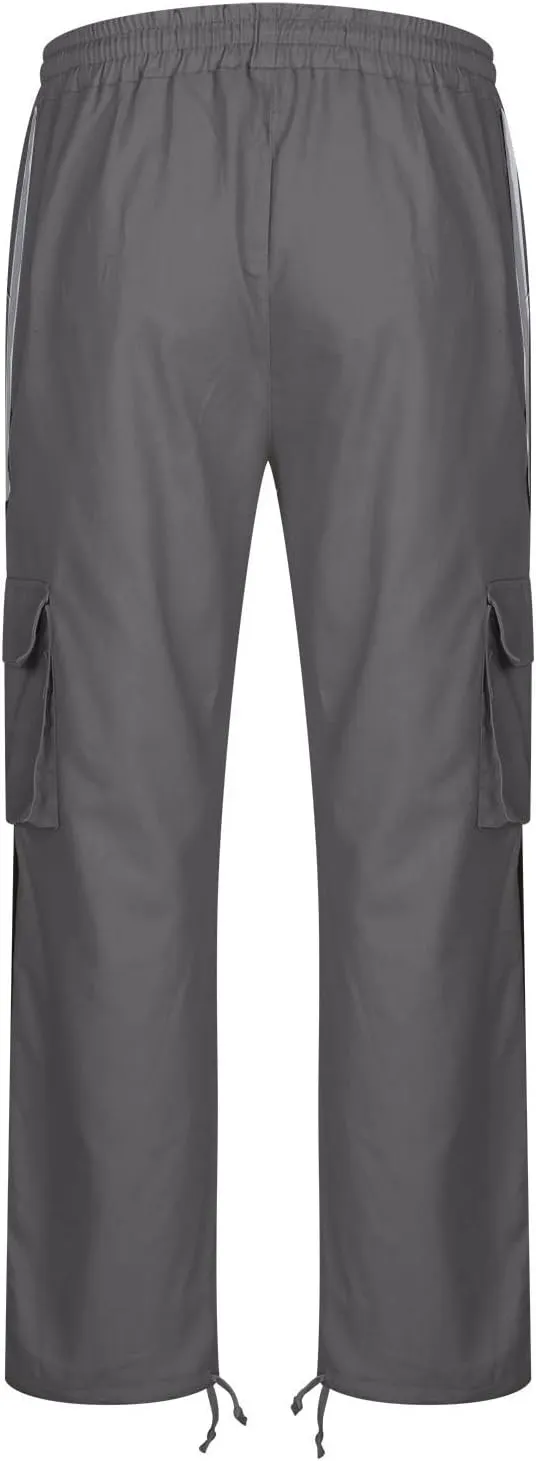 Mens Cargo Pants Baggy Black Cargo Pants Men Big and Tall Cargo Pants for Men Trendy Straight Leg Trouser Multiple Pockets