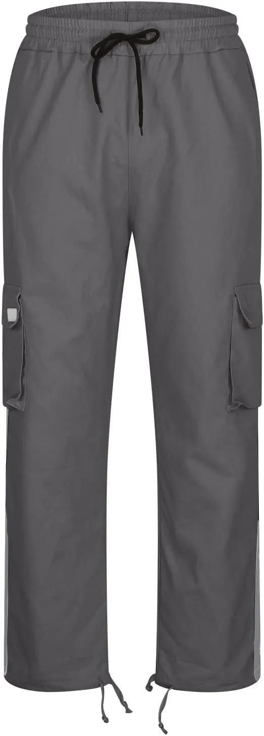 Mens Cargo Pants Baggy Black Cargo Pants Men Big and Tall Cargo Pants for Men Trendy Straight Leg Trouser Multiple Pockets