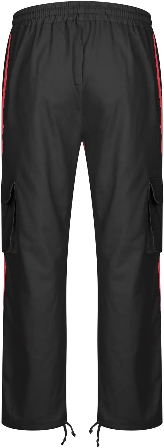 Mens Cargo Pants Baggy Black Cargo Pants Men Big and Tall Cargo Pants for Men Trendy Straight Leg Trouser Multiple Pockets