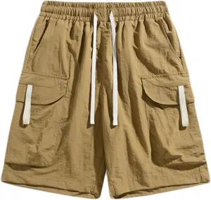 Men's Cargo Shorts Casual Lounge Shorts Big and Tall Loose Fit Cotton Work Shorts Summer Workout Running Shorts
