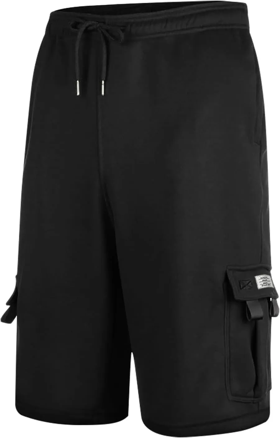 Mens Cargo Sweat Shorts Drawstring Elastic Waist Athletic Workout Gym Jogger Shorts Summer Fashion Sport Short