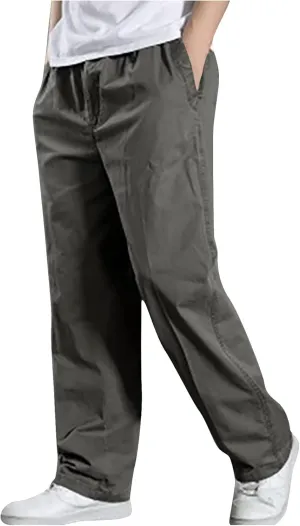 Men's Cargo Sweatpants Open Bottom Hiking Jogger Sweatpants Spring Summer Casual Workout Trousers with Pockets 2025