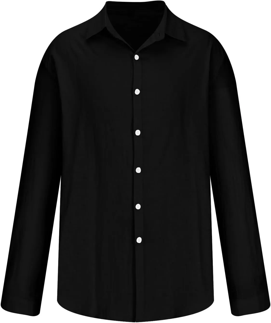 Mens Casual Long Sleeve Cotton Linen Shirts Summer Yoga Tops Regular Fit Plain Holiday Beach Party Button Down Shirts