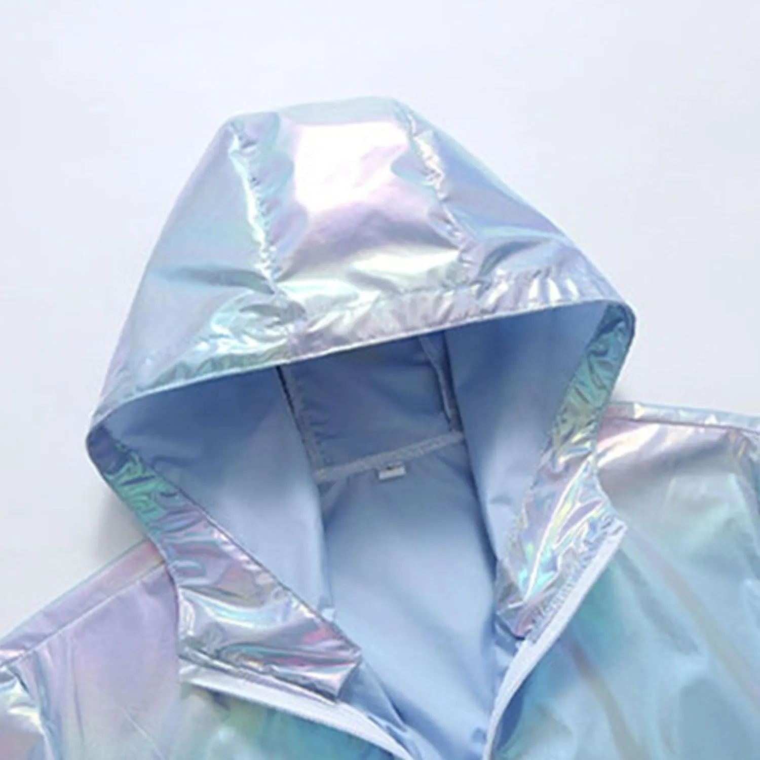Men's Colorful Reflective Coat High Visibility Holographic Hoodie Jacket