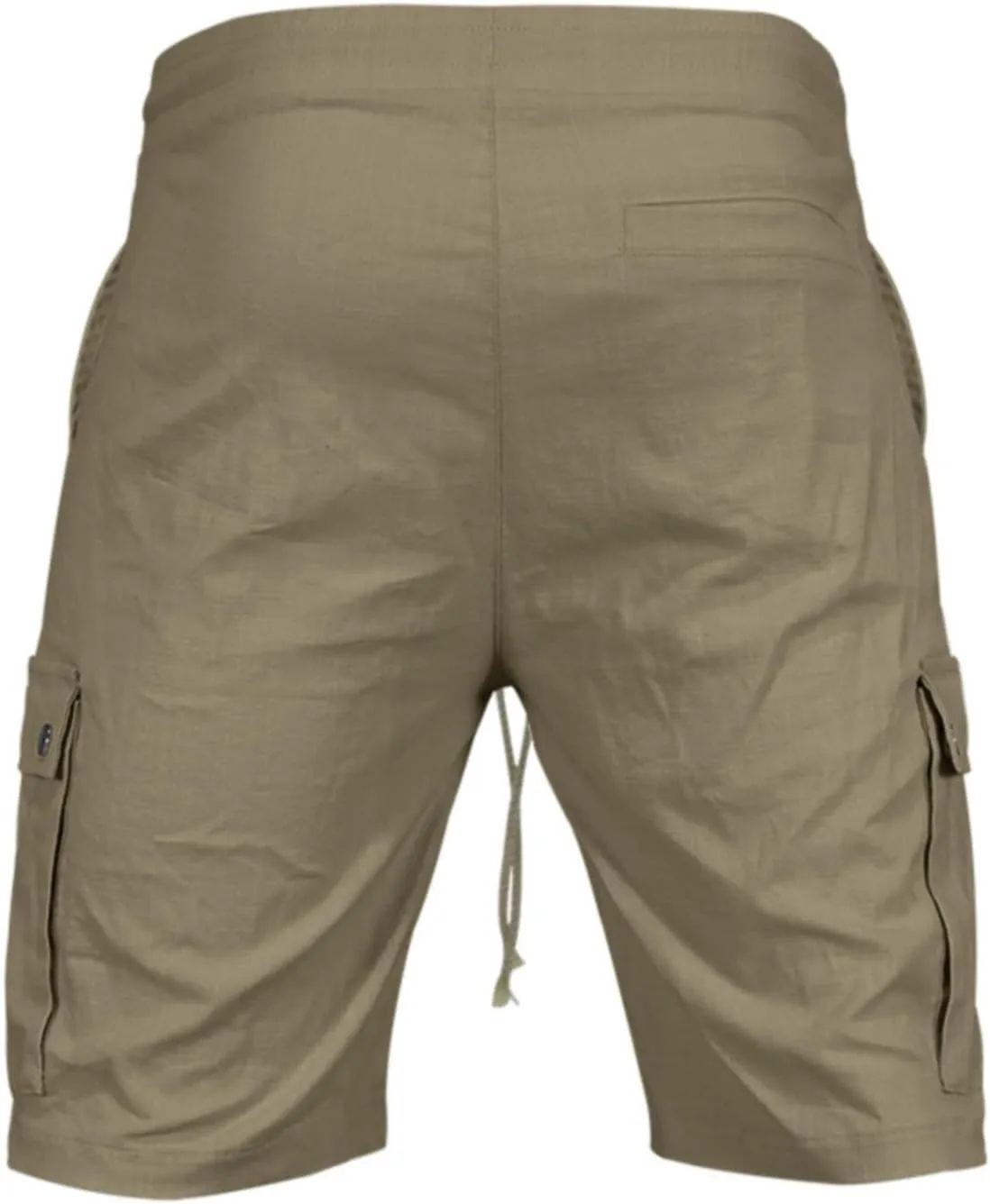Mens Cotton Cargo Hiking Shorts Lightweight Ripstop Work Utility Shorts Stretch Drawstring Sport Casual Jogger Sweat Shorts